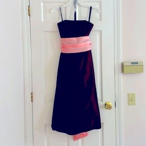 NWT Bridesmaid Dress Bill Levkoff Strapless Pink & Brown size 8 Brand New!